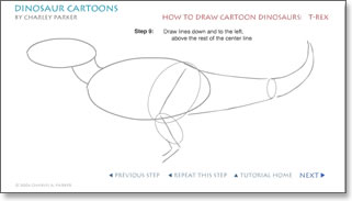 How to draw cartoon dinosaurs
